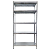 Metal Shelf 120x50x234cm - Silver